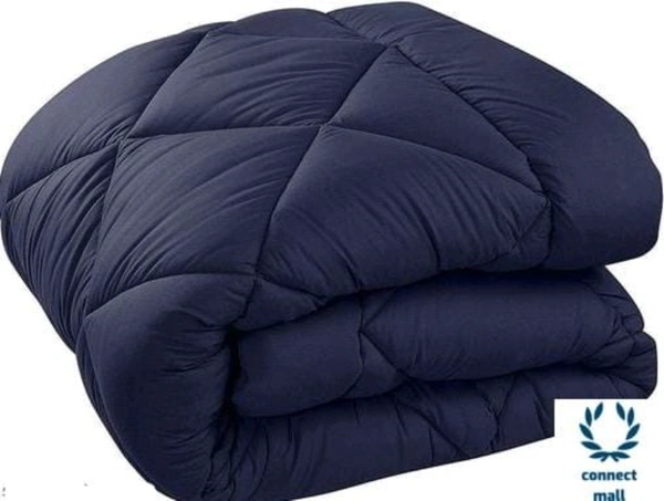EAlm 200 GSM Microfibre Comforter Double Bed for Winter | Luxurious Quilt Blanket Double Bed | Soft Microfiber Qulits AC Comforters | Size 90X60 Inch  NavyBlue - Free Size, Navy Blue, Cotton, Pack of1